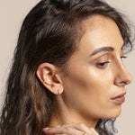 Minimal Zirconia Hoop Earrings