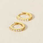 Minimal Zirconia Hoop Earrings