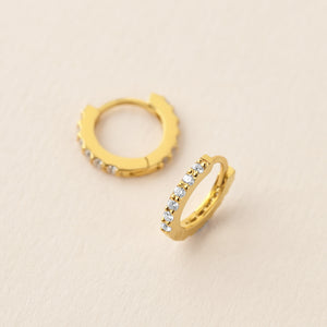 Minimal Zirconia Hoop Earrings