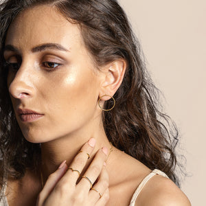 Stud Hoop-shaped Earrings