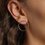 Stud Hoop-shaped Earrings