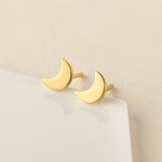 Moon Button Earrings