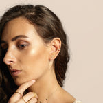 Diamond-shaped Climber Earrings